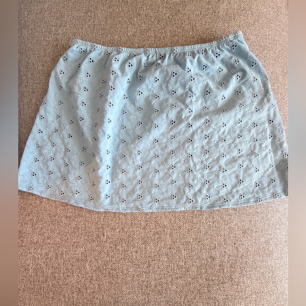 Dippin' Daisy's Baby Blue Eyelet Swim Coverup Skirt - Picture 5 of 15